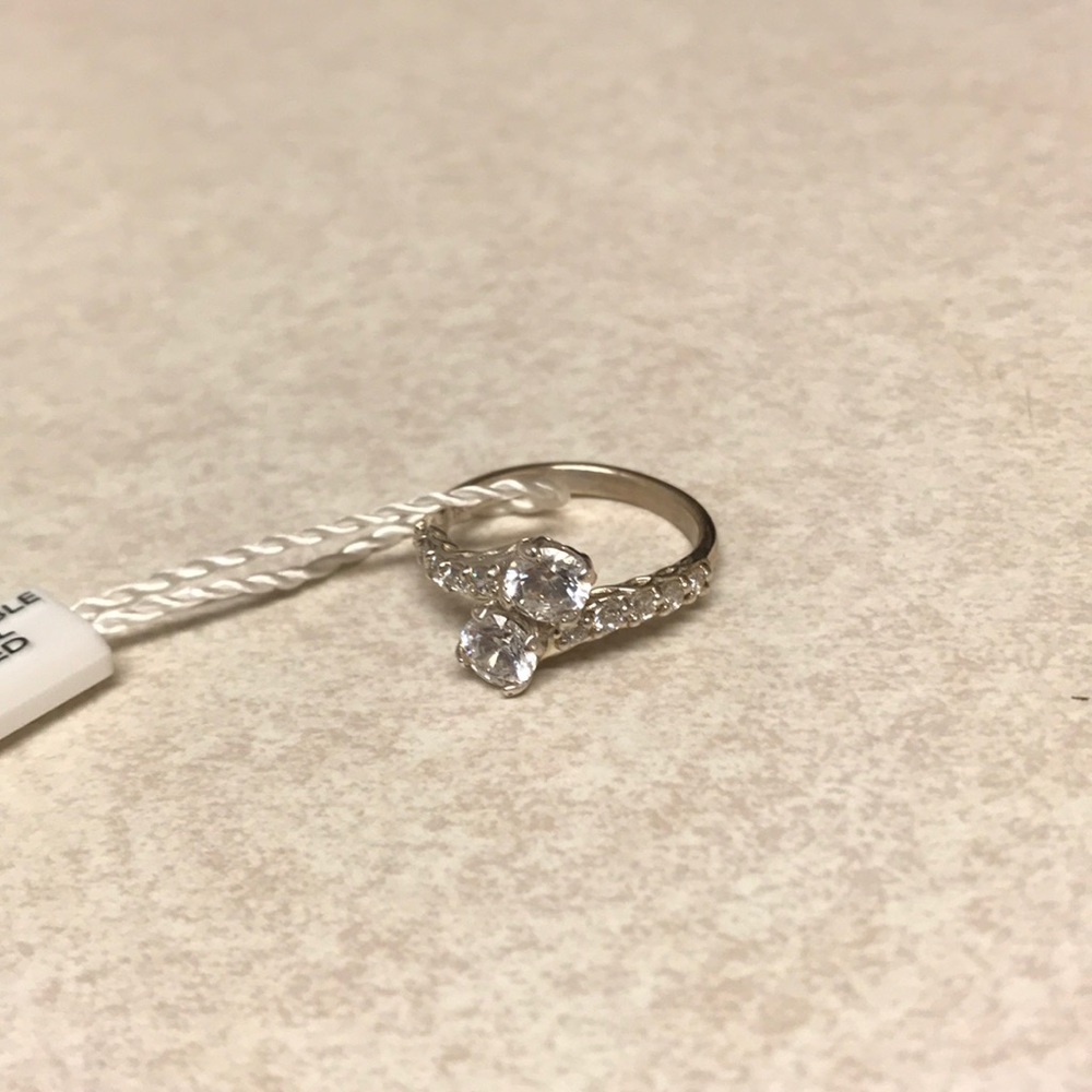 Sterling Silver Infinity Two-stone ring